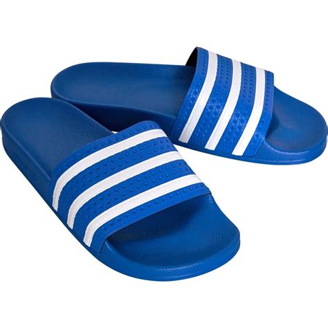 adidas slippers adilette blauw rood|Adidas slippers nl.